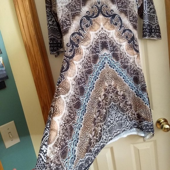 Amma abstract geometric knit tunic dress NWOT - Picture 3 of 10